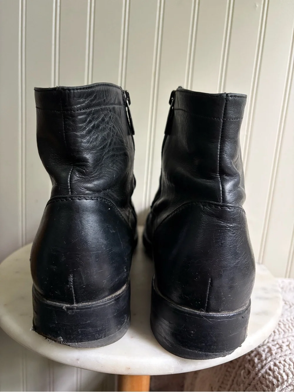Dino Bigioni Black Leather Wingtip Chelsea Boots Men’s 11.5 Classic Designer EUC